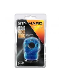 Голубое эрекционное виброкольцо Reusable 5 Function Cock Ring - Blush Novelties - в Керчи купить с доставкой