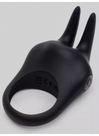 Черное эрекционное виброкольцо Sensation Rechargeable Vibrating Rabbit Love Ring - Fifty Shades of Grey - в Керчи купить с доставкой