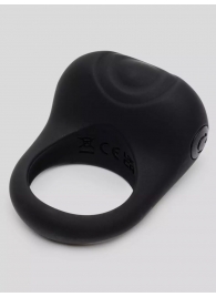 Черное эрекционное виброкольцо Sensation Rechargeable Vibrating Love Ring - Fifty Shades of Grey - в Керчи купить с доставкой