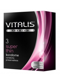 Ультратонкие презервативы VITALIS PREMIUM super thin - 3 шт. - Vitalis - купить с доставкой в Керчи