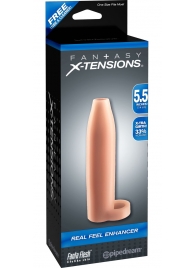 Насадка-расширитель с кольцом для подхвата мошонки Real Feel Enhancer - 14 см. - Pipedream - в Керчи купить с доставкой