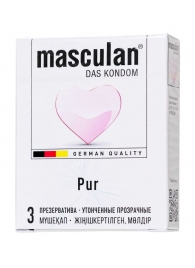Супертонкие презервативы Masculan Pur - 3 шт. - Masculan - купить с доставкой в Керчи