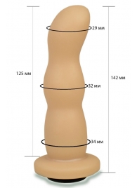Телесная рельефная насадка Harness - 14,2 см. - LOVETOY (А-Полимер) - купить с доставкой в Керчи