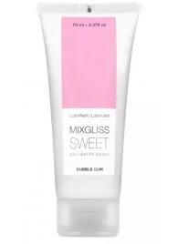 Смазка на водной основе Mixgliss Sweet с ароматом бабл-гам - 70 мл. - Mixgliss - купить с доставкой в Керчи