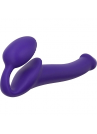 Фиолетовый безремневой страпон Silicone Bendable Strap-On - size S - Strap-on-me - купить с доставкой в Керчи
