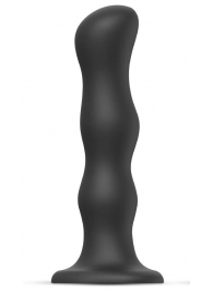 Черная насадка Strap-On-Me Dildo Geisha Balls size M - Strap-on-me - купить с доставкой в Керчи