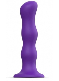 Фиолетовая насадка Strap-On-Me Dildo Geisha Balls size M - Strap-on-me - купить с доставкой в Керчи