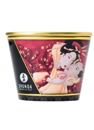 Массажная  свеча Sparkling Strawberry Wine с ароматом клубничного вина - 170 мл. - Shunga - купить с доставкой в Керчи