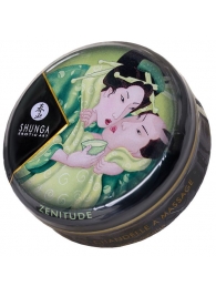 Массажная свеча Exotic Green Tea с ароматом зелёного чая - 30 мл. - Shunga - купить с доставкой в Керчи