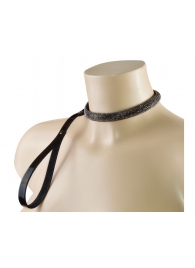 Эффектный сверкающий ошейник с поводком  Гламур - Sitabella - купить с доставкой в Керчи