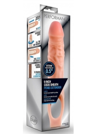 Телесная насадка на пенис 9 Inch Cock Sheath Extender - 22,2 см. - Blush Novelties - в Керчи купить с доставкой