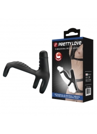 Черная вибронасадка на пенис Vibrating Penis Sling - Baile - в Керчи купить с доставкой