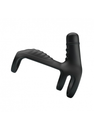 Черная вибронасадка на пенис Vibrating Penis Sling - Baile - в Керчи купить с доставкой