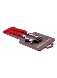 Металлические зажимы на соски с красными замшевыми кисточками - Crazy Handmade - купить с доставкой в Керчи