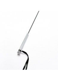 Черный кожаный стек с гладкой ручкой - 55 см. - Crazy Handmade - купить с доставкой в Керчи