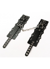 Узорчатые кожаные оковы с регулируемыми ремешками - Crazy Handmade - купить с доставкой в Керчи