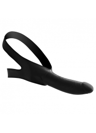 Черный кляп-страпон Masters Mini Face Fuck Strap-On - 14 см. - XR Brands - купить с доставкой в Керчи