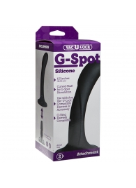 Черная изогнутая насадка Vac-U-Lock G-Spot - 16,5 см. - Doc Johnson - купить с доставкой в Керчи
