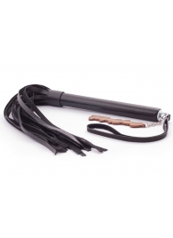 Черная кожаная плеть  Индиго  - 50 см. - Crazy Handmade - купить с доставкой в Керчи