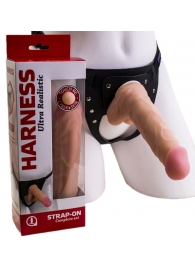 Страпон Harness из двух предметов: регулируемые трусики и насадка-фаллос - 17,5 см. - LOVETOY (А-Полимер) - купить с доставкой в Керчи