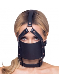 Черный намордник с кляпом-шаром Head Harness With A Gag - Orion - купить с доставкой в Керчи