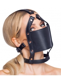 Черный намордник с кляпом-шаром Head Harness With A Gag - Orion - купить с доставкой в Керчи