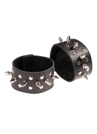Чёрные напульсники с шипами и заклепками - Sitabella - купить с доставкой в Керчи