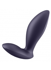 Фиолетовый анальный вибростимулятор Power Plug - Satisfyer - в Керчи купить с доставкой