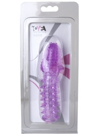 Фиолетовая насадка, удлиняющая половой член - 13,5 см. - Toyfa Basic - в Керчи купить с доставкой