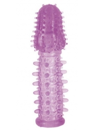 Фиолетовая насадка, удлиняющая половой член - 13,5 см. - Toyfa Basic - в Керчи купить с доставкой