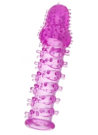 Фиолетовая насадка, удлиняющая половой член, BIG BOY - 13,5 см. - Toyfa Basic - в Керчи купить с доставкой