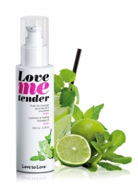 Съедобное согревающее массажное масло Love Me Tender Mojito с ароматом мохито - 100 мл. - Love to Love - купить с доставкой в Керчи