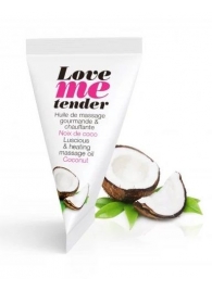 Съедобное согревающее массажное масло Love Me Tender Cocos с ароматом кокоса - 10 мл. - Love to Love - купить с доставкой в Керчи