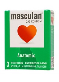Презервативы анатомической формы Masculan Anatomic - 3 шт. - Masculan - купить с доставкой в Керчи