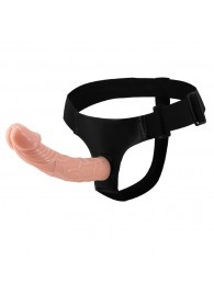 Гладкий фаллоимитатор с крупной головкой на ремешках - 19,7 см. - Baile - купить с доставкой в Керчи