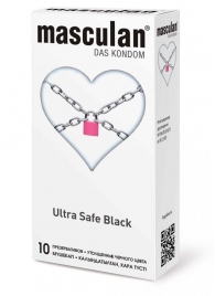 Ультрапрочные презервативы Masculan Ultra Safe Black - 10 шт. - Masculan - купить с доставкой в Керчи