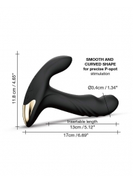 Черный вибромассажер простаты Multi P-Joy с 3 моторами - Dorcel - в Керчи купить с доставкой