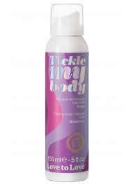 Массажная хрустящая пенка Tickle My Body Strawberry с ароматом клубники - 150 мл. - Love to Love - купить с доставкой в Керчи