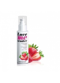 Съедобное согревающее массажное масло Love Me Tender Strawberry с ароматом клубники - 100 мл. - Love to Love - купить с доставкой в Керчи