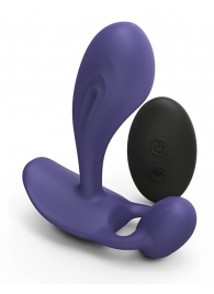 Темно-синий вибромассажер Witty P G Vibrator with Remote Control - Love to Love - в Керчи купить с доставкой