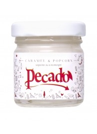 Массажная свеча Caramel   Popcorn - 35 мл. - Pecado - купить с доставкой в Керчи