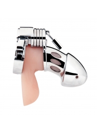 Клетка на пенис из металла Obedience Cock Cage - BlueLine - купить с доставкой в Керчи