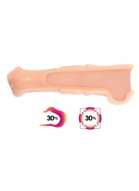 Телесная фантазийная насадка на член Cock Sleeve Size L - KOKOS - в Керчи купить с доставкой