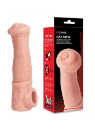 Телесная фантазийная насадка на член Cock Sleeve Size L - KOKOS - в Керчи купить с доставкой