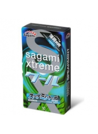 Презервативы Sagami Xtreme Mint с ароматом мяты - 10 шт. - Sagami - купить с доставкой в Керчи