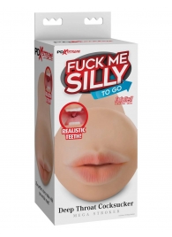 Телесный мастурбатор-ротик Deep Throat Cocksucker - Pipedream - в Керчи купить с доставкой