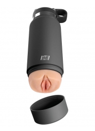 Серый мастурбатор в виде бутылки F*ck Flask - Pipedream - в Керчи купить с доставкой