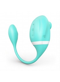 Мятный вакуумный вибростимулятор Tadpole Vibrating Dual Stimulation с виброхвостиком - Tracy s Dog