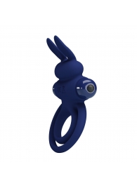 Синее эрекционное кольцо с вибростимуляцией клитора Powerful Ring - Baile - в Керчи купить с доставкой