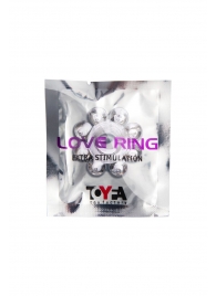 Прозрачное гелевое эрекционное кольцо-цветок - Toyfa Basic - в Керчи купить с доставкой